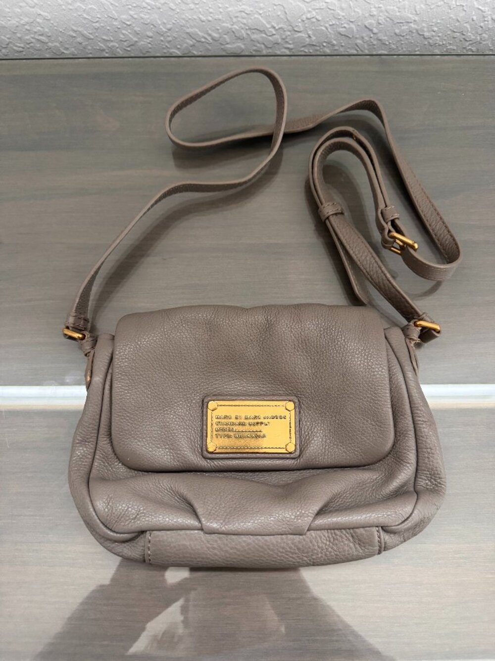 Marc by Marc Jacobs Women's Gray Crossbody Flap Bag with Adjustable Strap